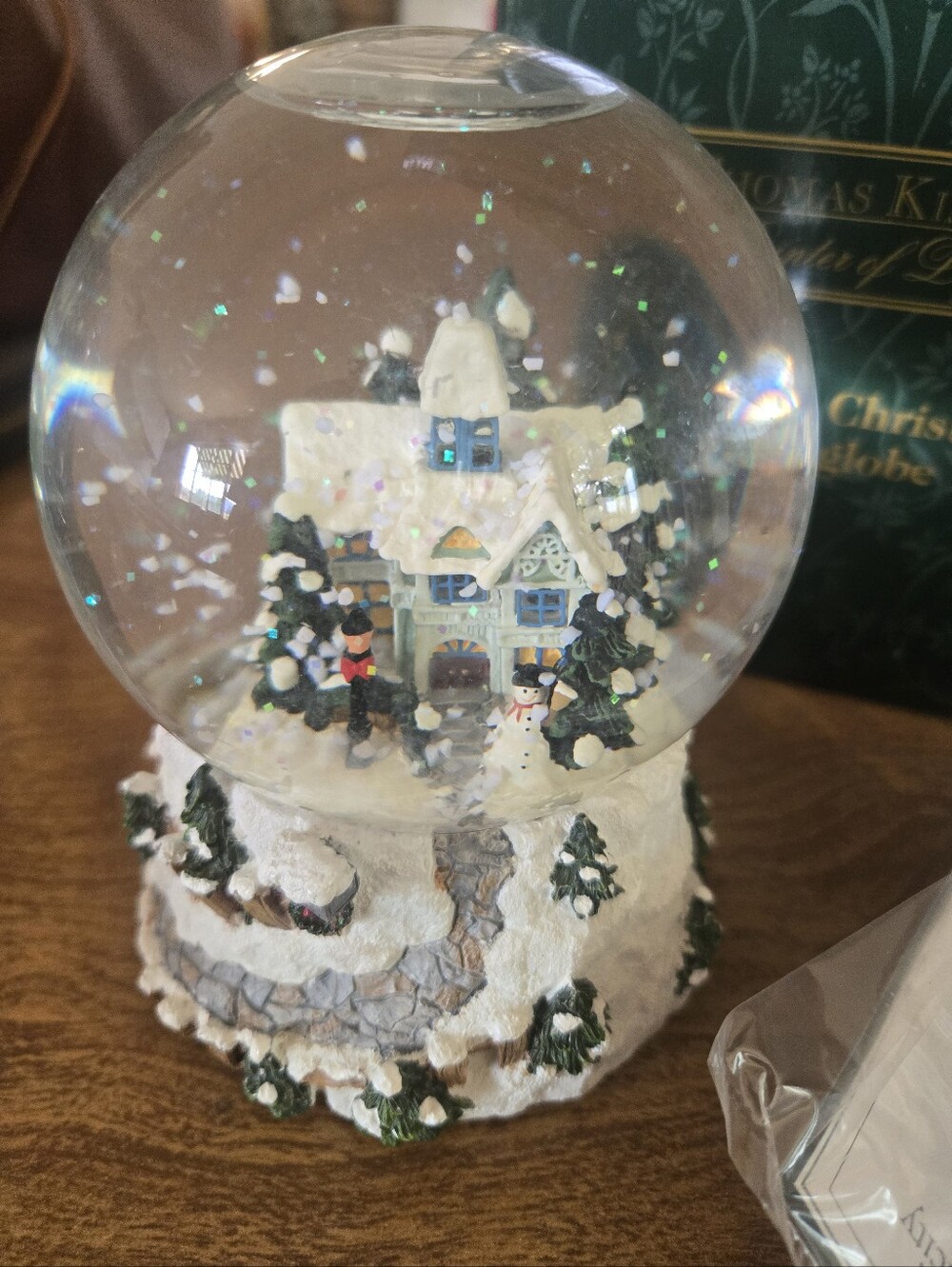 Vintage Thomas Kinkade Victorian Christmas Snowglobe